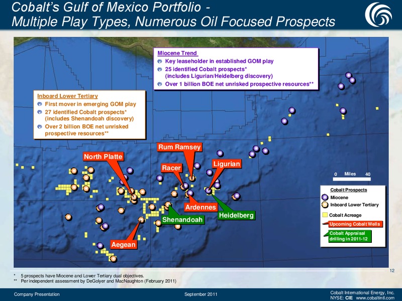 September 2011 Investor Presentation – Cobalt International Energy, Inc. – slide 11