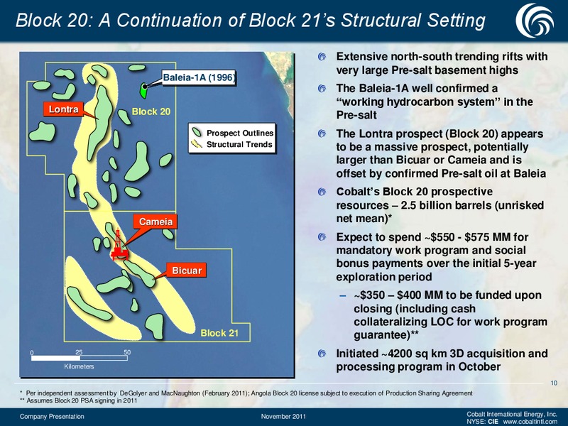 November 2011 Investor Presentation – Cobalt International Energy, Inc. – slide 9
