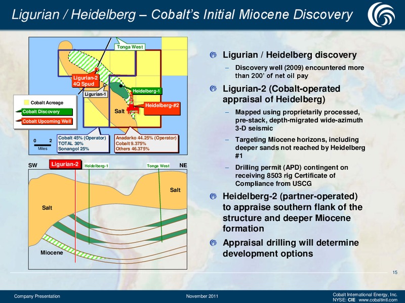 November 2011 Investor Presentation – Cobalt International Energy, Inc. – slide 14
