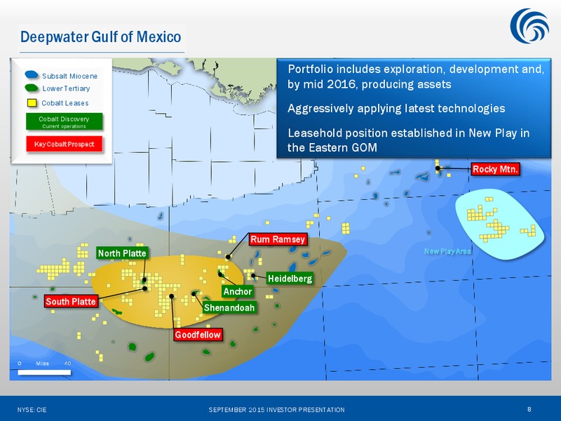 September 2015 Investor Presentation – Cobalt International Energy, Inc. – slide 7