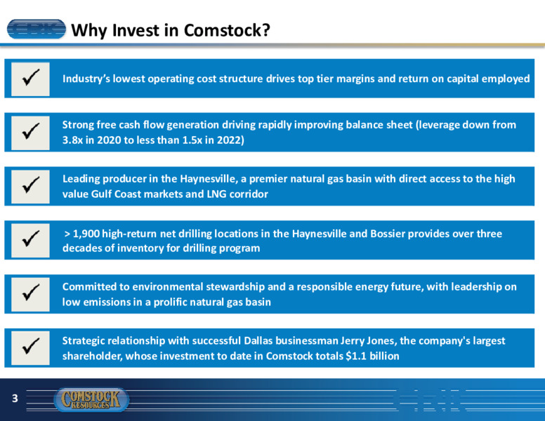 January 2022 Investor Presentation – Comstock Resources Inc. – slide 2