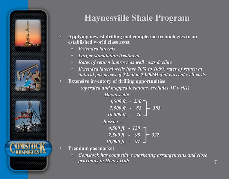 January 2017 Corporate Update – Comstock Resources Inc. – slide 6