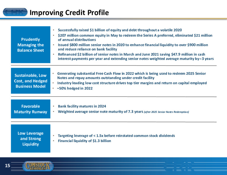 June 2022 Investor Presentation – Comstock Resources Inc. – slide 14