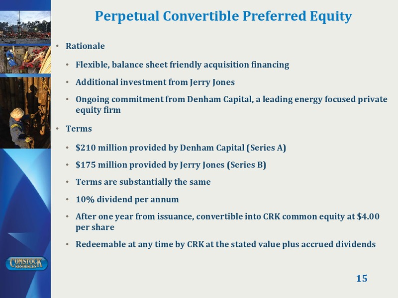 Acquisition of Covey Park Energy – Comstock Resources Inc. – slide 14