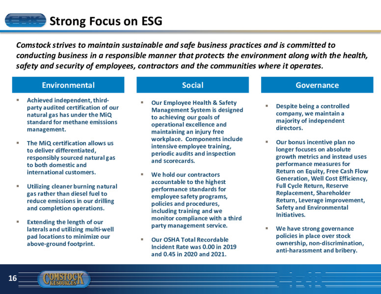 2Q22 Earnings Presentation – Comstock Resources Inc. – slide 15