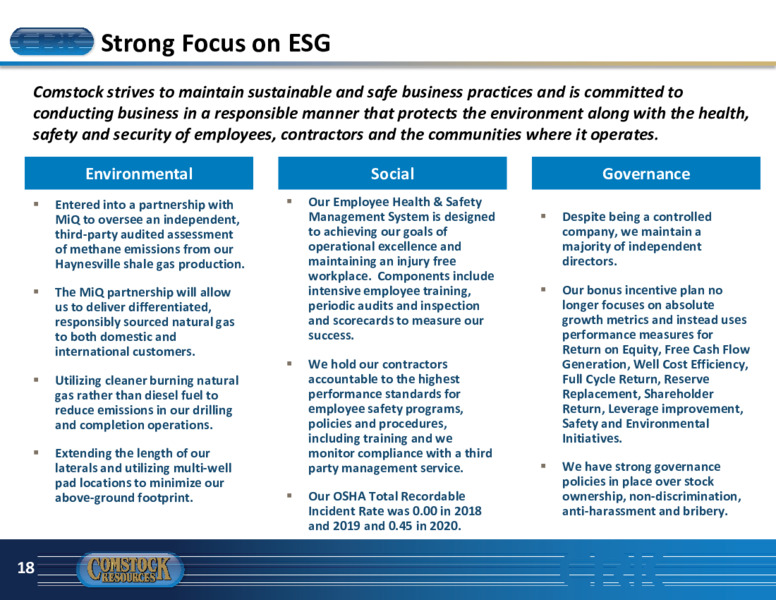 November 2021 Investor Presentation – Comstock Resources Inc. – slide 17