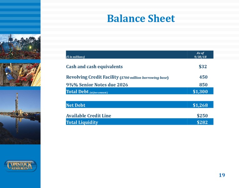 November 2018 Investor Presentation – Comstock Resources Inc. – slide 18