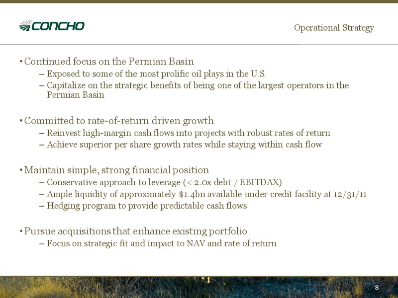 Q4 2011 Earnings Call – Concho Resources, Inc. – slide 6