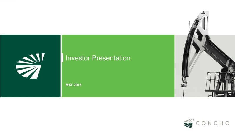 UBS Global Oil and Gas Conference – Concho Resources, Inc. – slide 1