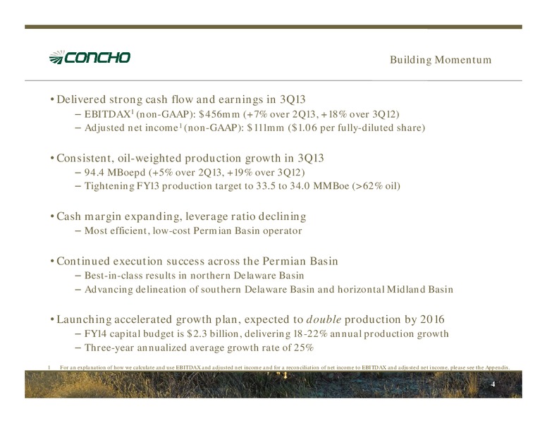 Bank of America Merrill Lynch Global Energy Conference – Concho Resources, Inc. – slide 3