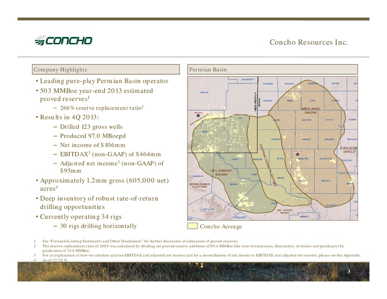 March 2014 Investor Presentation – Concho Resources, Inc. – slide 2