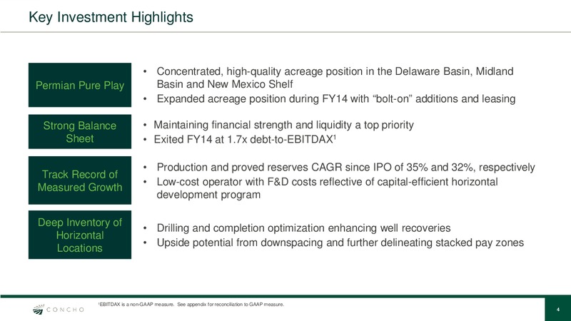 Raymond James & Associates 36th Annual Institutional Investors Conference – Concho Resources, Inc. – slide 3