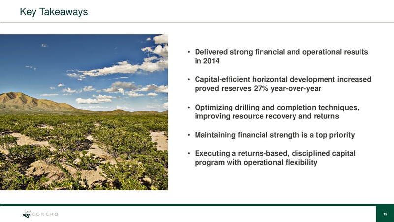Raymond James & Associates 36th Annual Institutional Investors Conference – Concho Resources, Inc. – slide 14