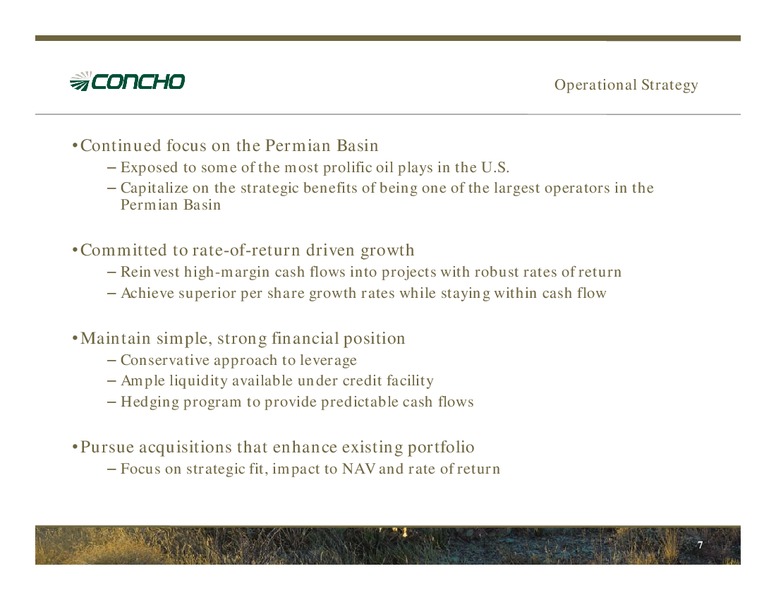 MARCH 2013 INVESTOR PRESENTATION – Concho Resources, Inc. – slide 6