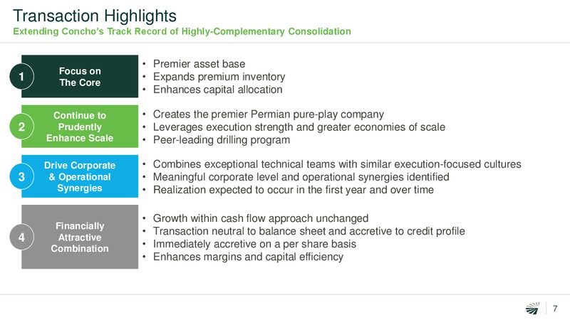 Concho Acquires RSP Permian – Concho Resources, Inc. – slide 5