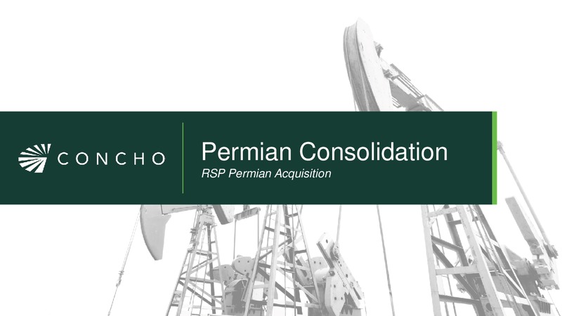 1Q 2018 Earnings Call Presentation – Concho Resources, Inc. – slide 10