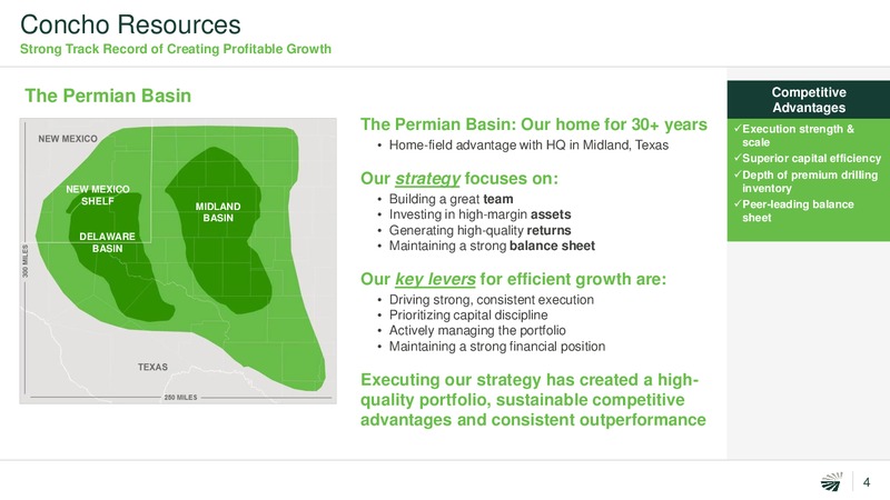 May 2018 Investor Presentation – Concho Resources, Inc. – slide 2