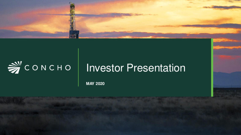 May 2020 Investor Presentation – Concho Resources, Inc. – slide 1