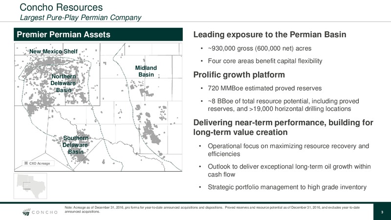 Bank of America Merrill Lynch Energy Credit Conference – Concho Resources, Inc. – slide 2