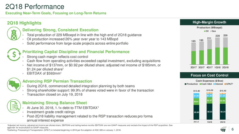 2Q 2018 Investor Presentation – Concho Resources, Inc. – slide 5