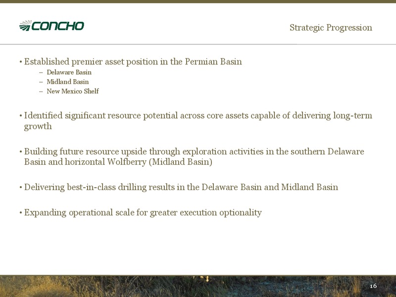 August 2013 Investor Presentation – Concho Resources, Inc. – slide 15