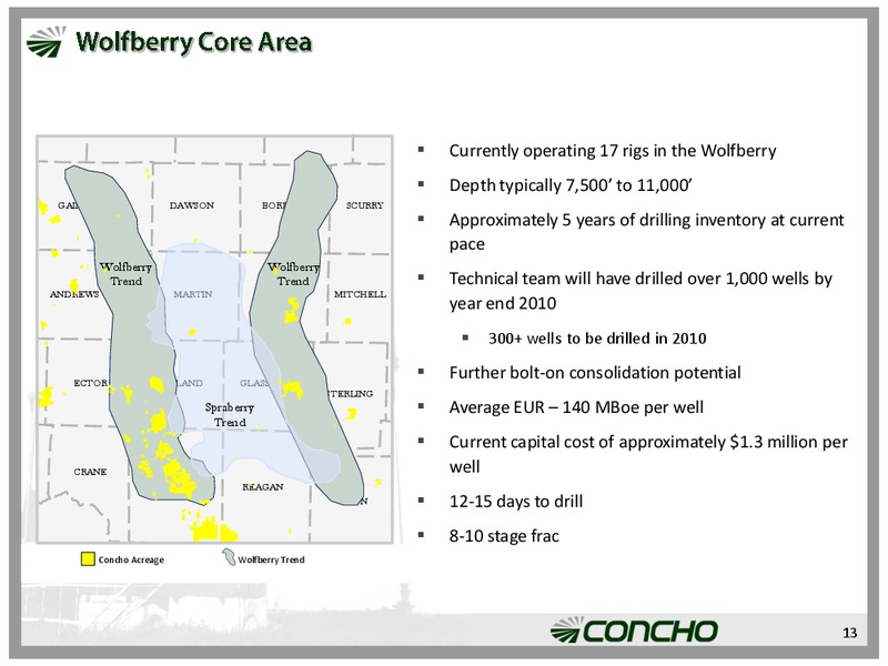 AUGUST 2010 INVESTOR PRESENTATION – Concho Resources, Inc. – slide 12