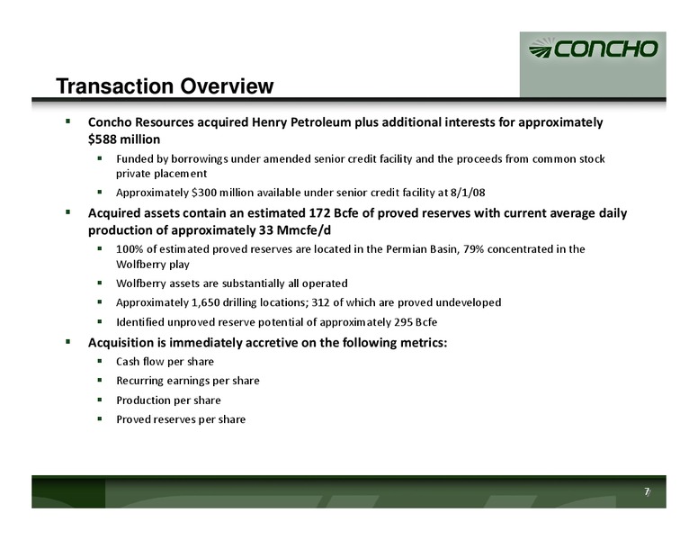 Barclays Capital CEO Energy Power Conference – Concho Resources, Inc. – slide 6
