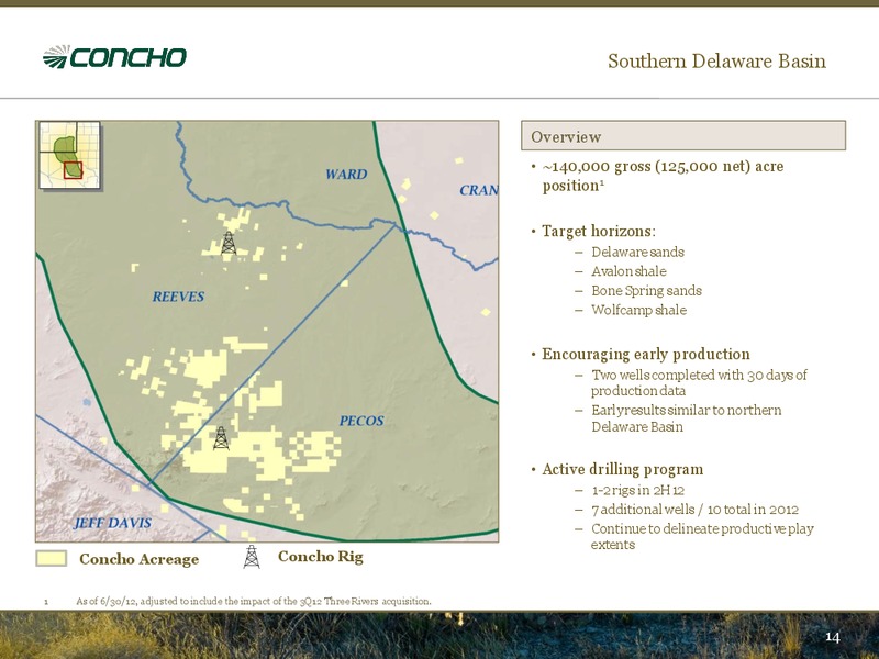 September 2012 Investor Presentation – Concho Resources, Inc. – slide 12