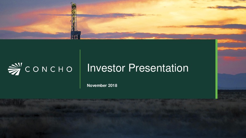 Investor Presentation – Concho Resources, Inc. – slide 1