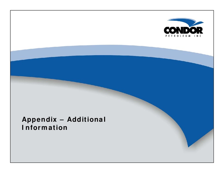 April 2016 Corporate Presentation – Condor Petroleum Inc – slide 13