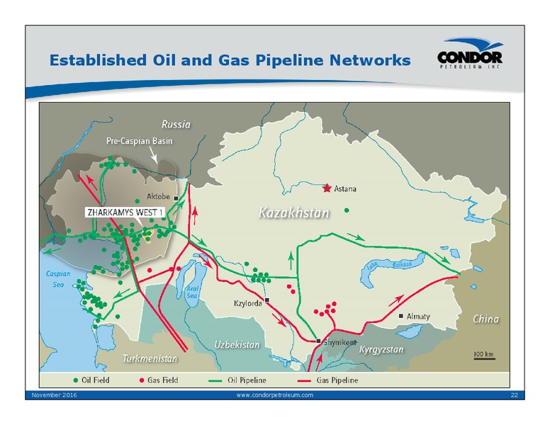 November 2016 Corporate Presentation – Condor Petroleum Inc – slide 22