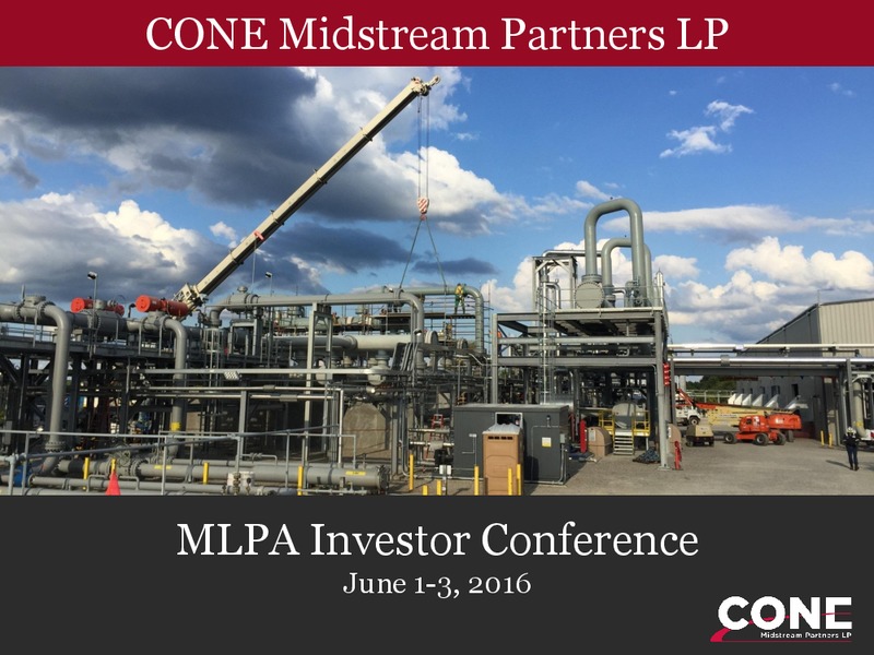 MLPA 2016 Investor Conference – Cone Midstream Partners Lp – slide 1