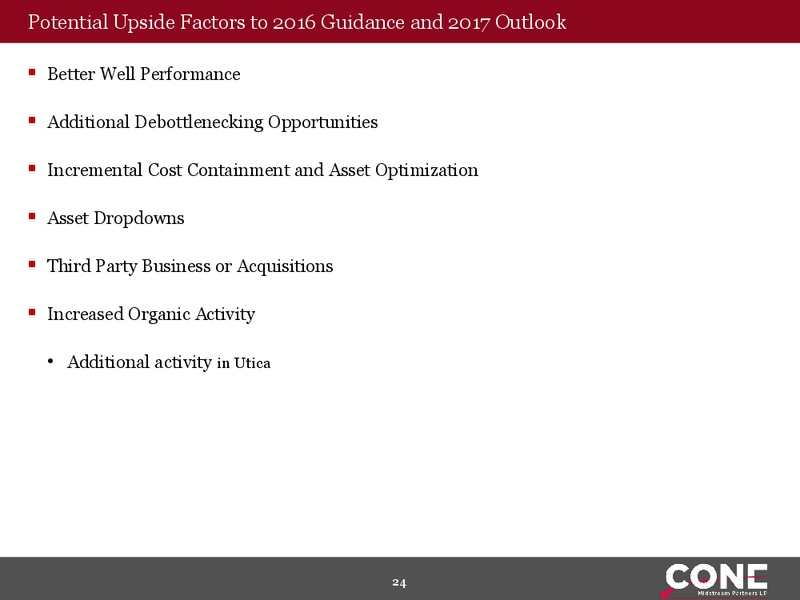 MLPA 2016 Investor Conference – Cone Midstream Partners Lp – slide 22