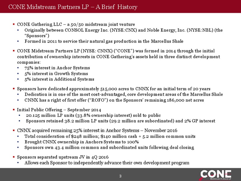 2017 MLPA Annual Investor Conference – Cone Midstream Partners Lp – slide 2