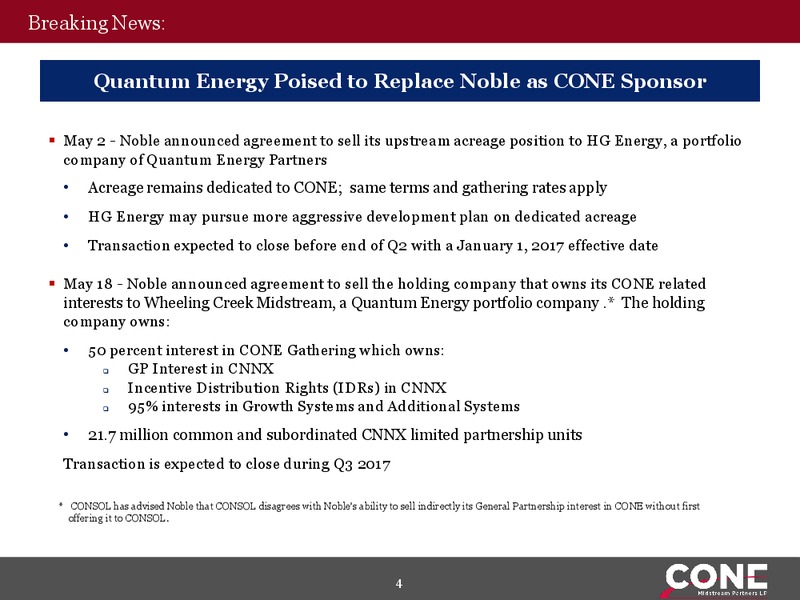 2017 MLPA Annual Investor Conference – Cone Midstream Partners Lp – slide 3