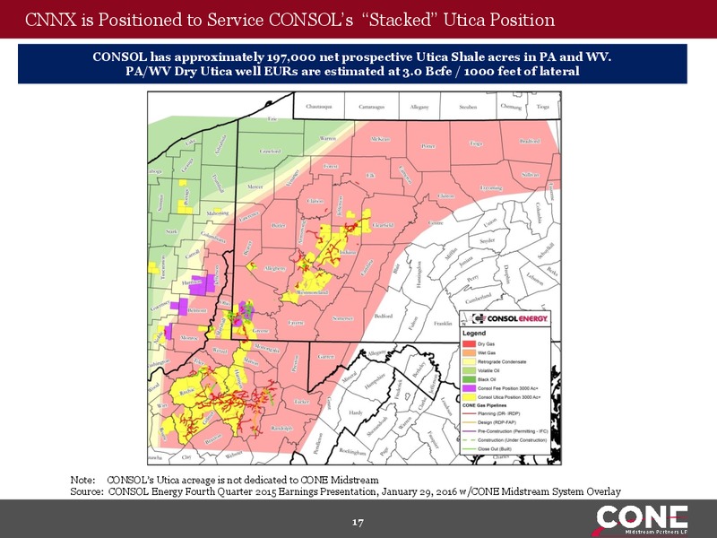 2017 MLPA Annual Investor Conference – Cone Midstream Partners Lp – slide 16