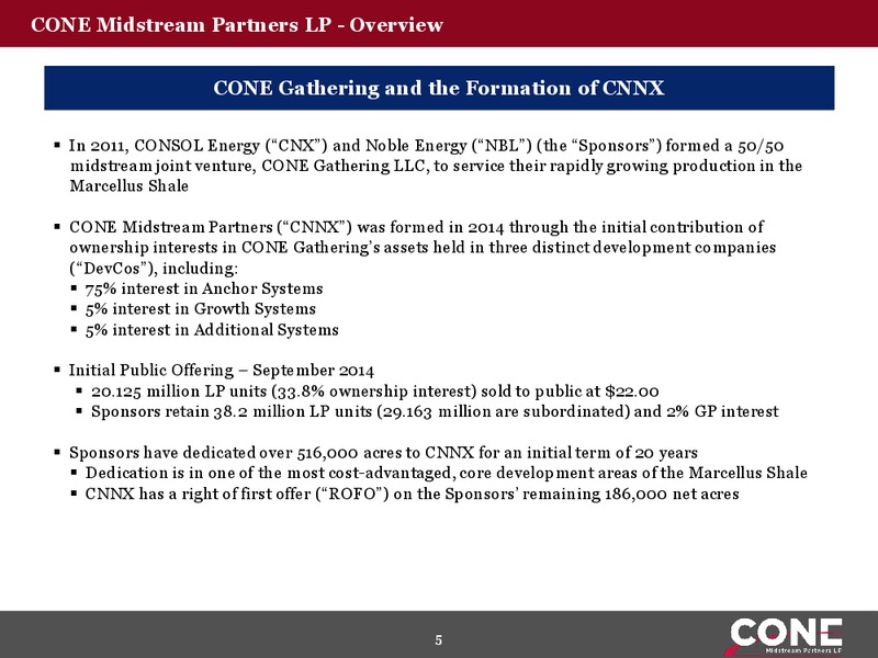 Citi 2015 MLP and Midstream Infrastructure Conference – Cone Midstream Partners Lp – slide 4