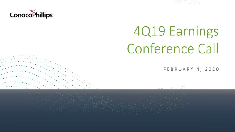 4Q 2019 Earnings Presentation – ConocoPhillips – slide 1