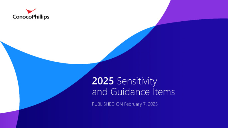2025 Guidance – ConocoPhillips – slide 1