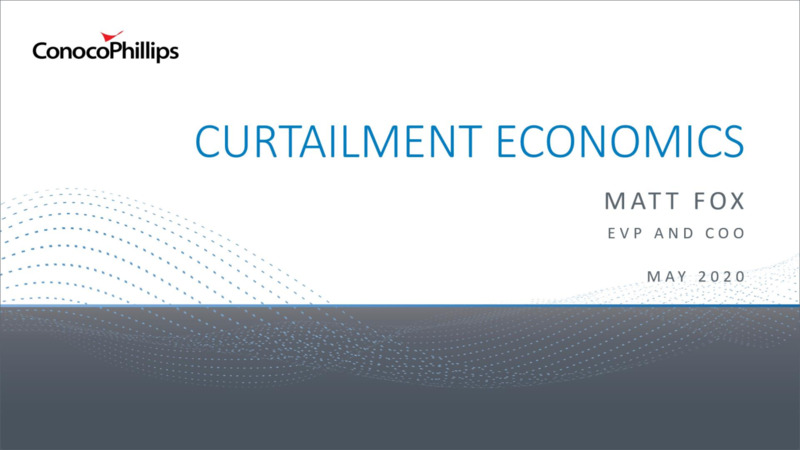 Curtailment Economics – ConocoPhillips – slide 1