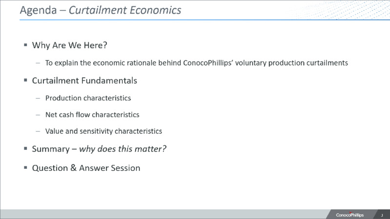 Curtailment Economics – ConocoPhillips – slide 2