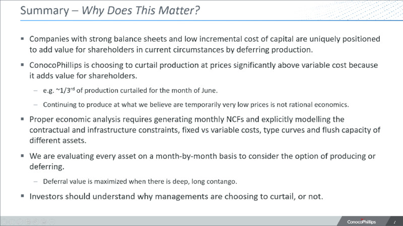 Curtailment Economics – ConocoPhillips – slide 6