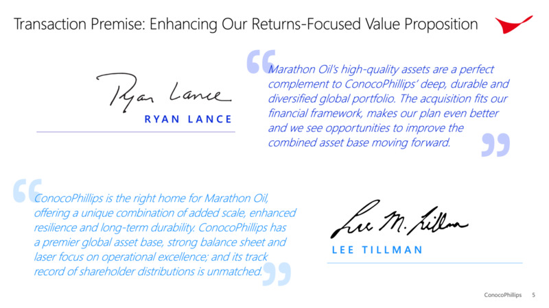 Transaction Announcement – ConocoPhillips – slide 2