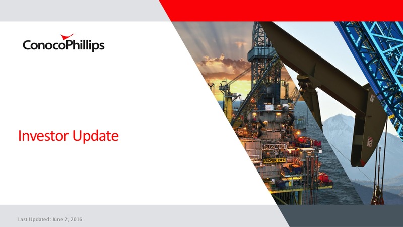 June 2016 Investor Update – ConocoPhillips – slide 1