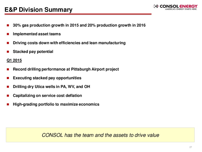 Q1 2015 Earnings Slides – Consol Energy Inc. – slide 26