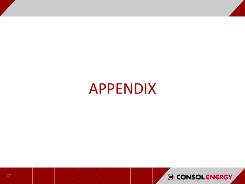 4Q 2016 Earning Results – Consol Energy Inc. – slide 16