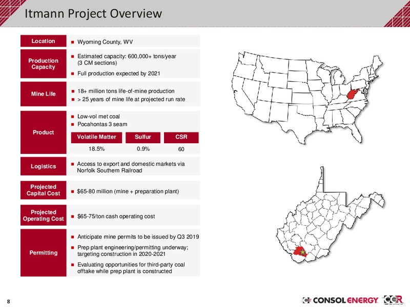 1Q 2019 Earnings Presentation – Consol Energy Inc. – slide 7