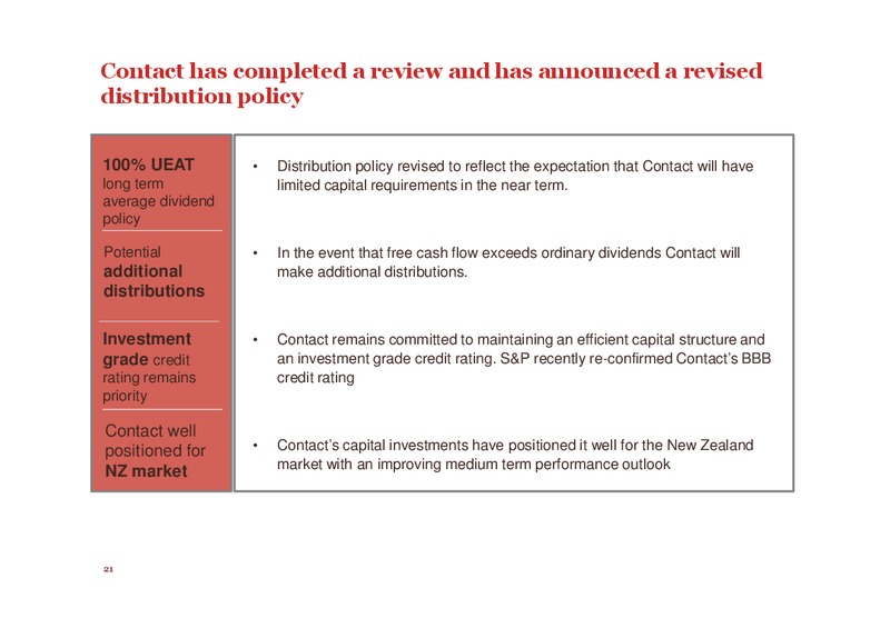 August 2015 Investor Presentation – Contact Energy – slide 19