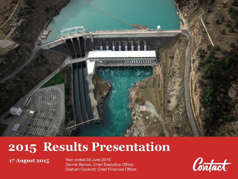 August 2015 Investor Presentation – Contact Energy – slide 1