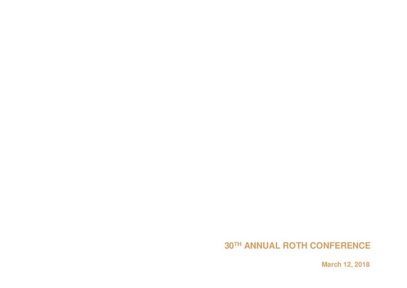 March 2018 30th Annual Roth Conference – Contango Oil & Gas Co. – slide 1
